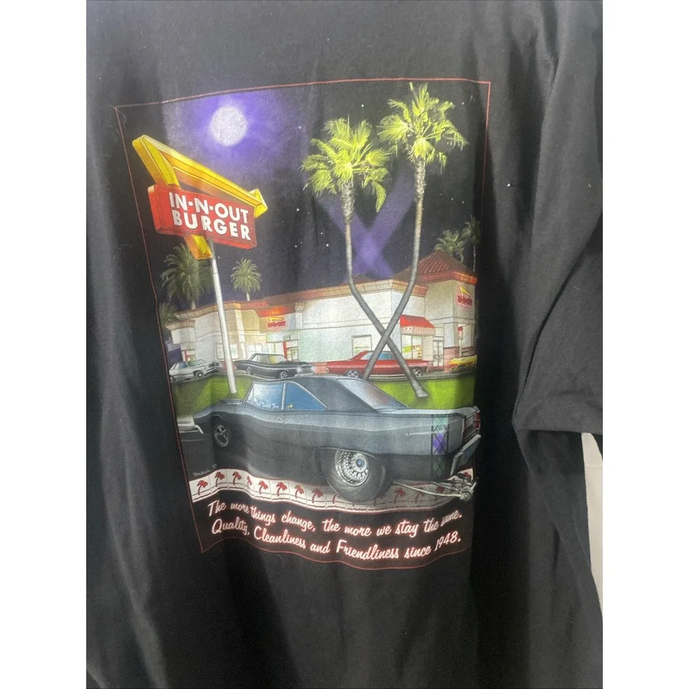 In-N-Out Burger Las  Vegas T-Shirt, Classic Hot Rod, Black Tee Shirt, Size XXL‎